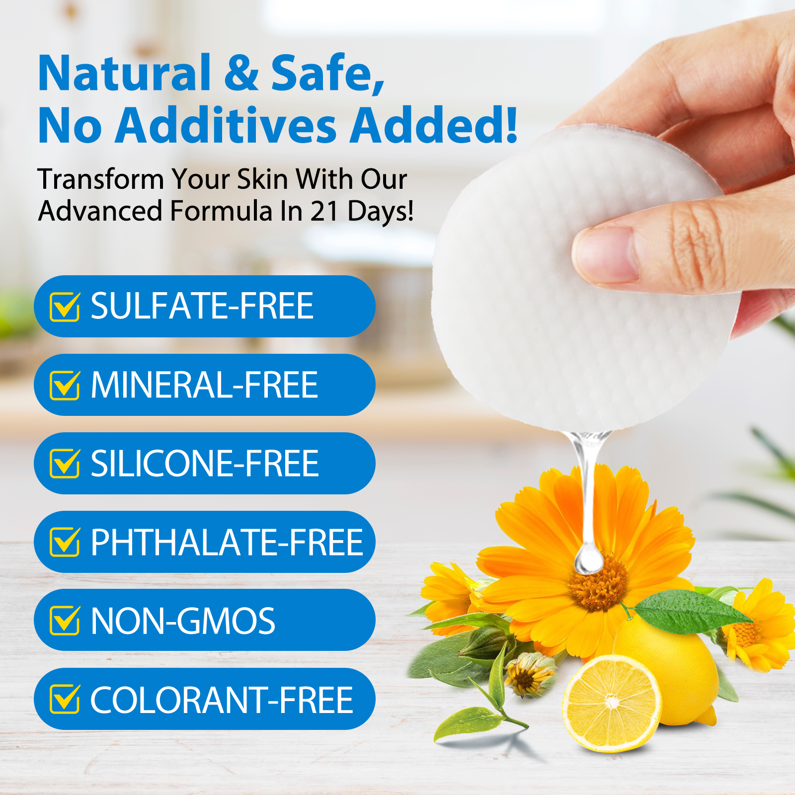 Aliver GLYCOLIC ACID PADSWITH VITAMINS B3,B5 & C, E 40p