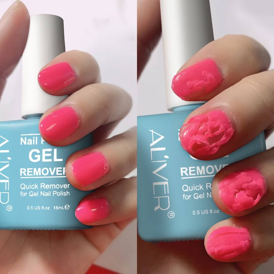 ALIVER blue square nail polish remover