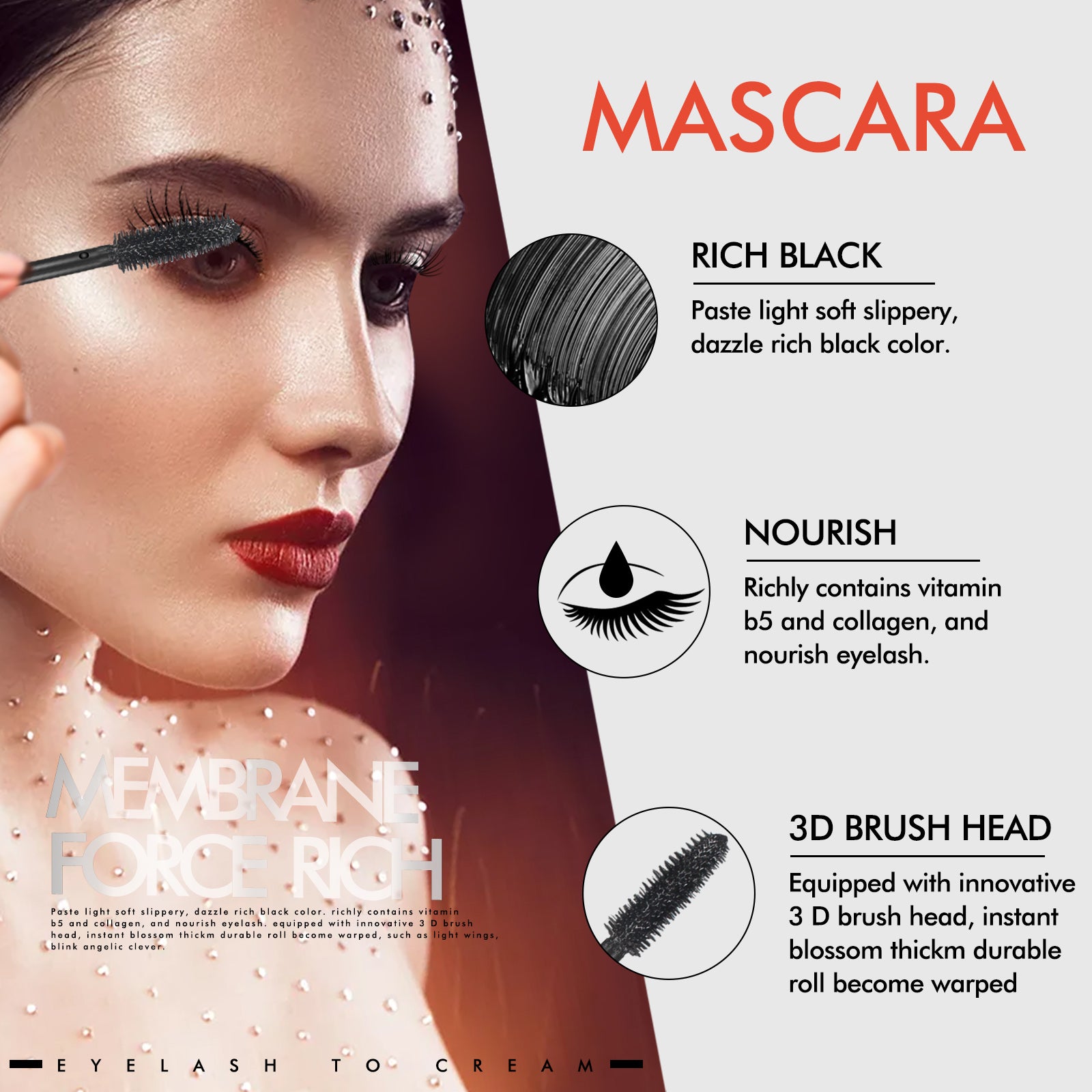 fslhcy SUPER LONG MASCARA BIG EYES WATERPROOF