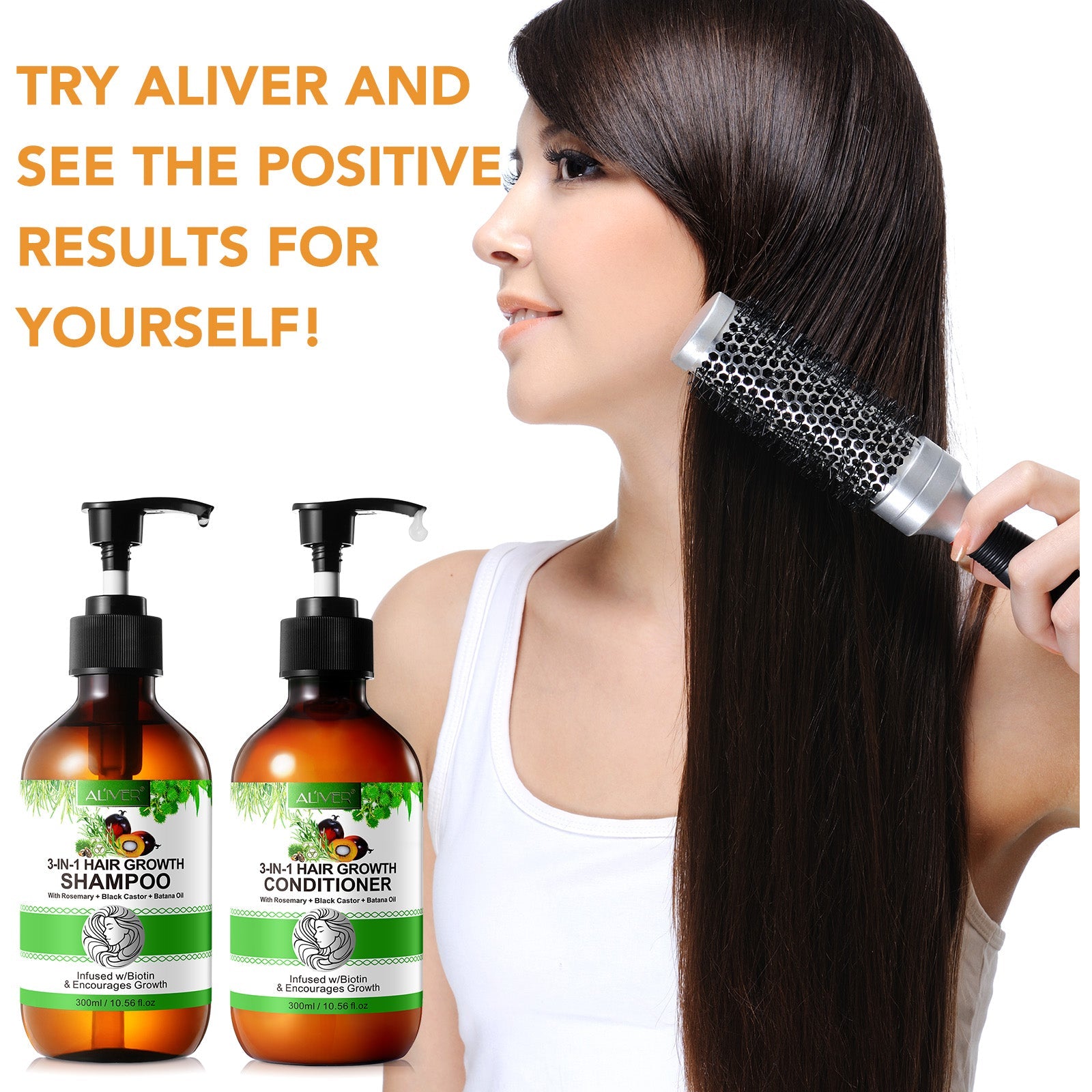ALIVER 3in1 Shampoo + Conditioner (Rosemary & Black Castor & Batana)