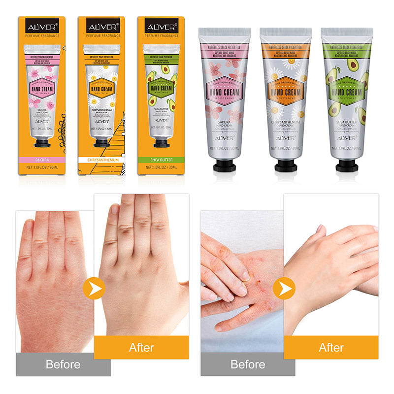 Aliver 6 Pcs Shea Butter Extra Hand Cream Gift Set
