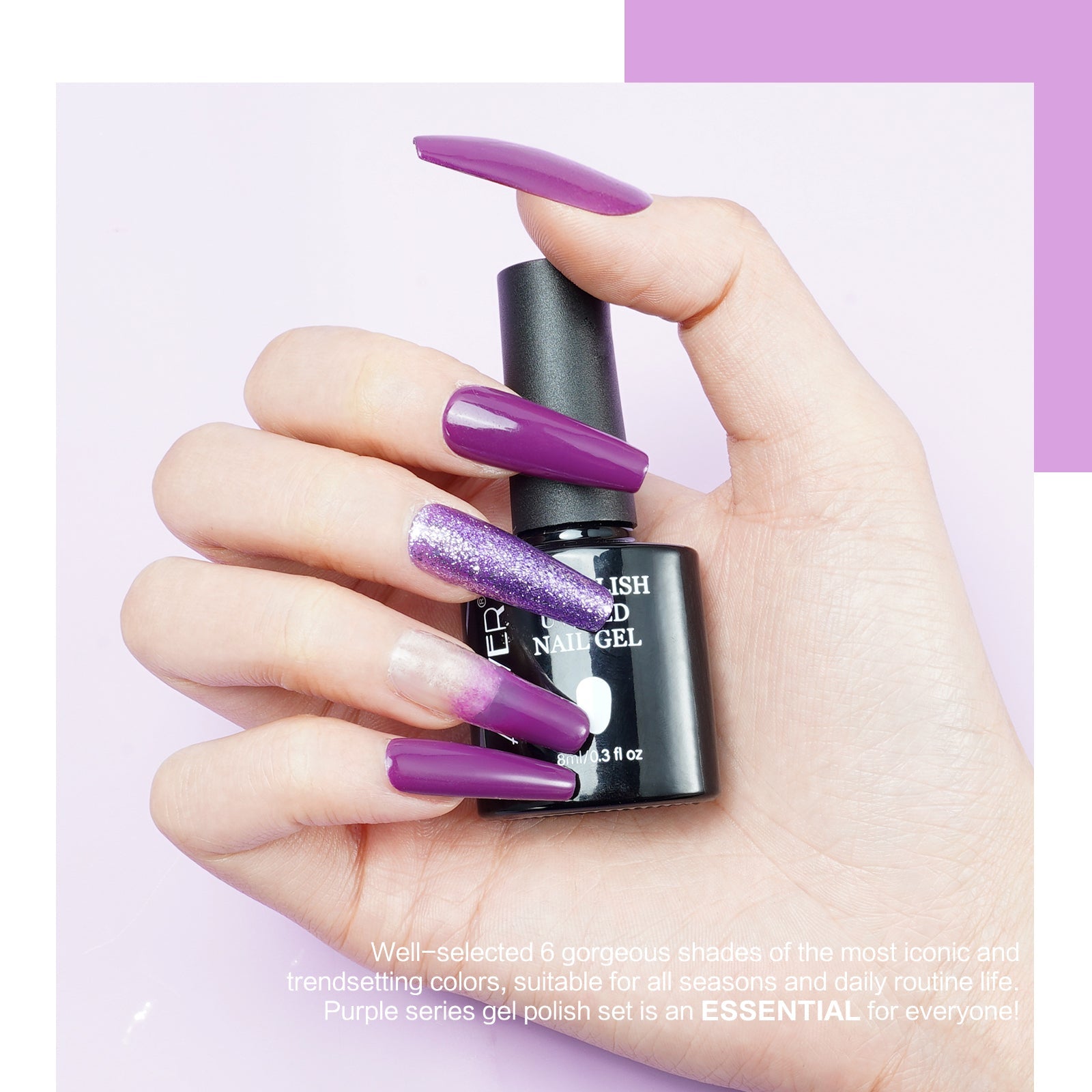 Aliver gel nail polish set, Queen&