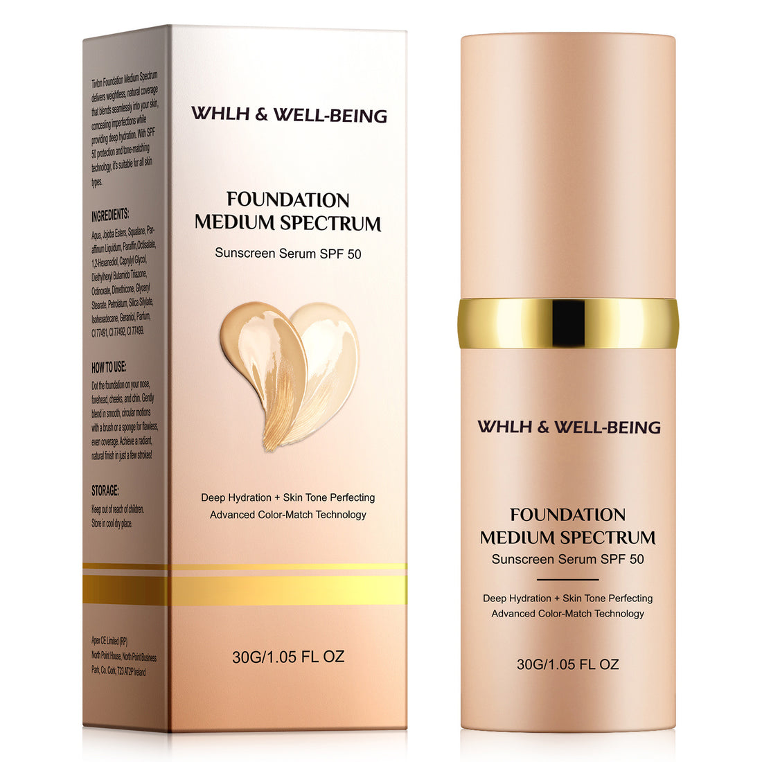 WHLH &amp; WELL-BEING FOUNDATION MEDIUM SPECTRUM SUNSCREEN SERUM SPF 50