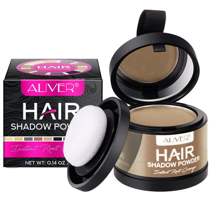 Aliver Instantly Hairline Shadow-Hair Shadow Powder, Quick Cover Black Hair Root Concealer, Eyebrows &amp; Beard Line,Unisex,Black