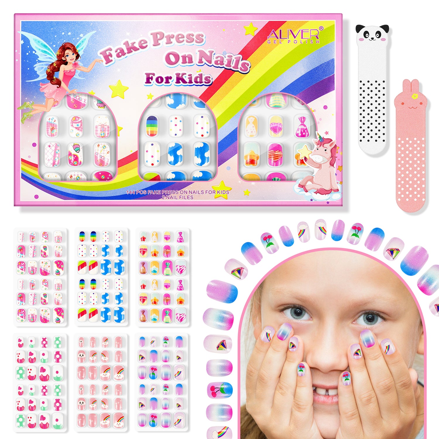 Aliver Press on Nails Grils