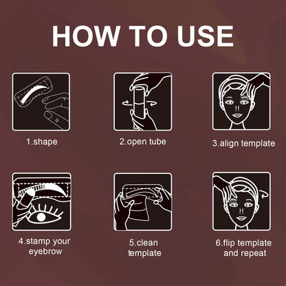 Aliver One Step Eyebrow Stamp Shaping Kit