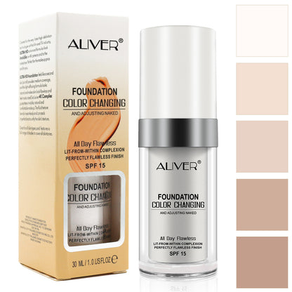 Aliver Flawless Colour Changing Foundation Concealer Cover Cream Sets