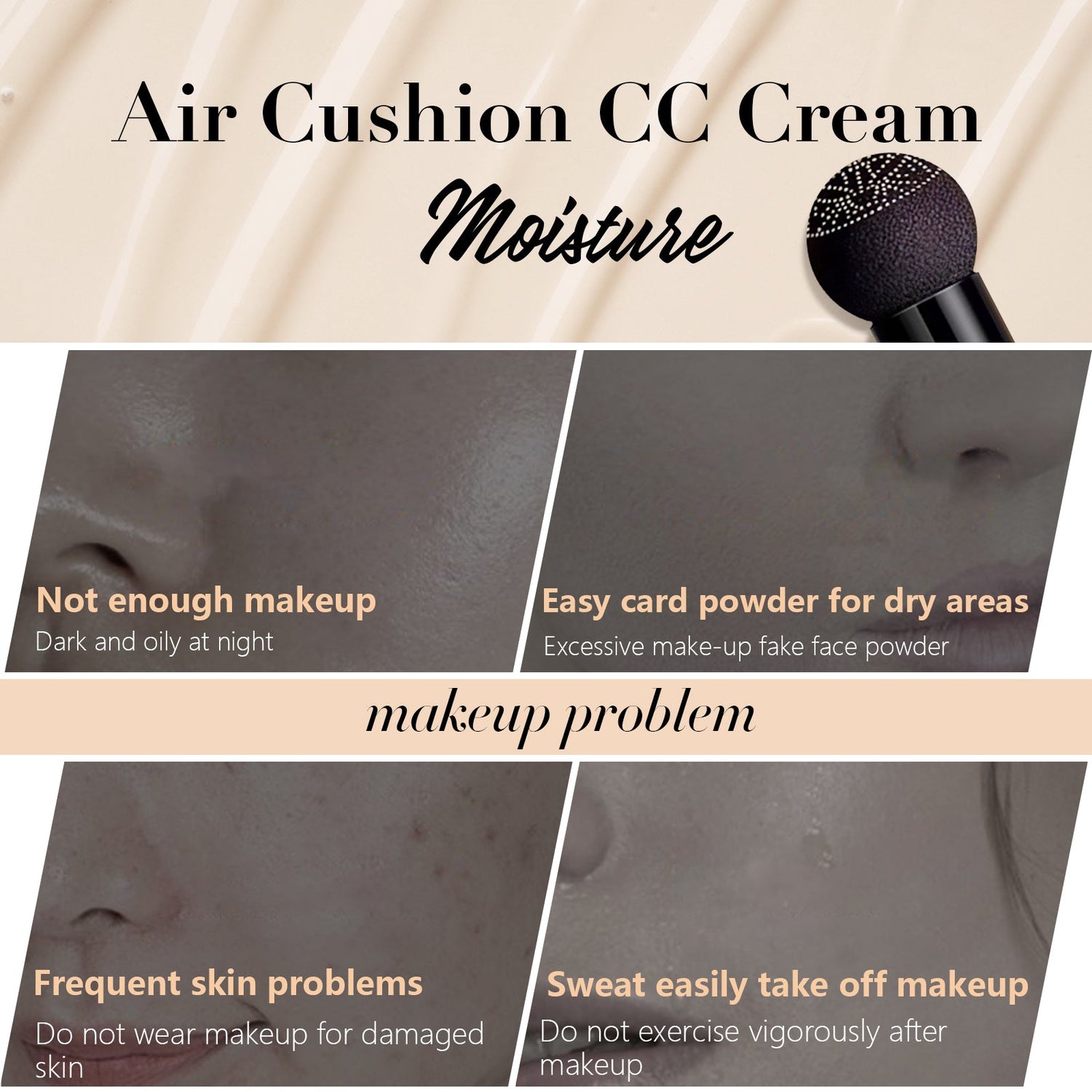 Aliver Mushroom Head Air Cushion CC Cream, BB Cream Foundation