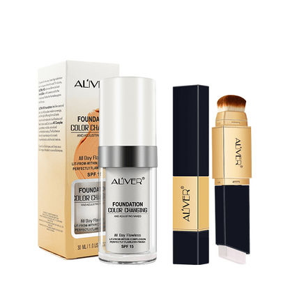 Aliver Flawless Colour Changing Foundation Concealer Cover Cream Sets