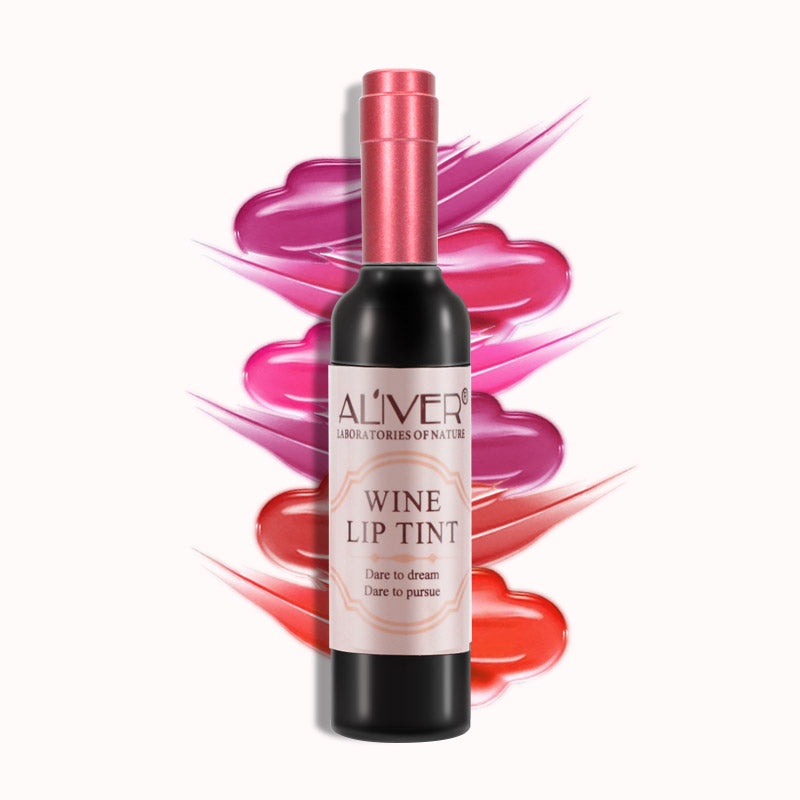 Aliver Wine Lip Tint Wine Lip gloss Waterproof Bottle Style 6 Color/Se Alivernail